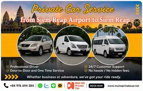 Siem Reap Airport to Siem Reap Private Car Transfer